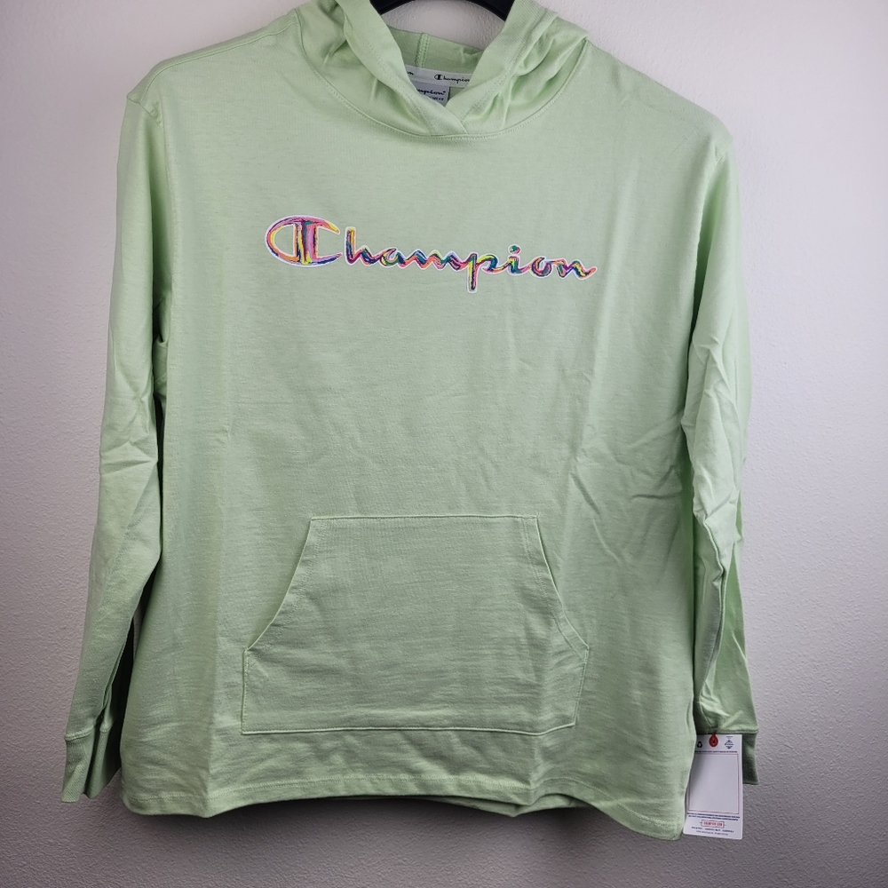 Champion authentic athleticwear green large hoodie